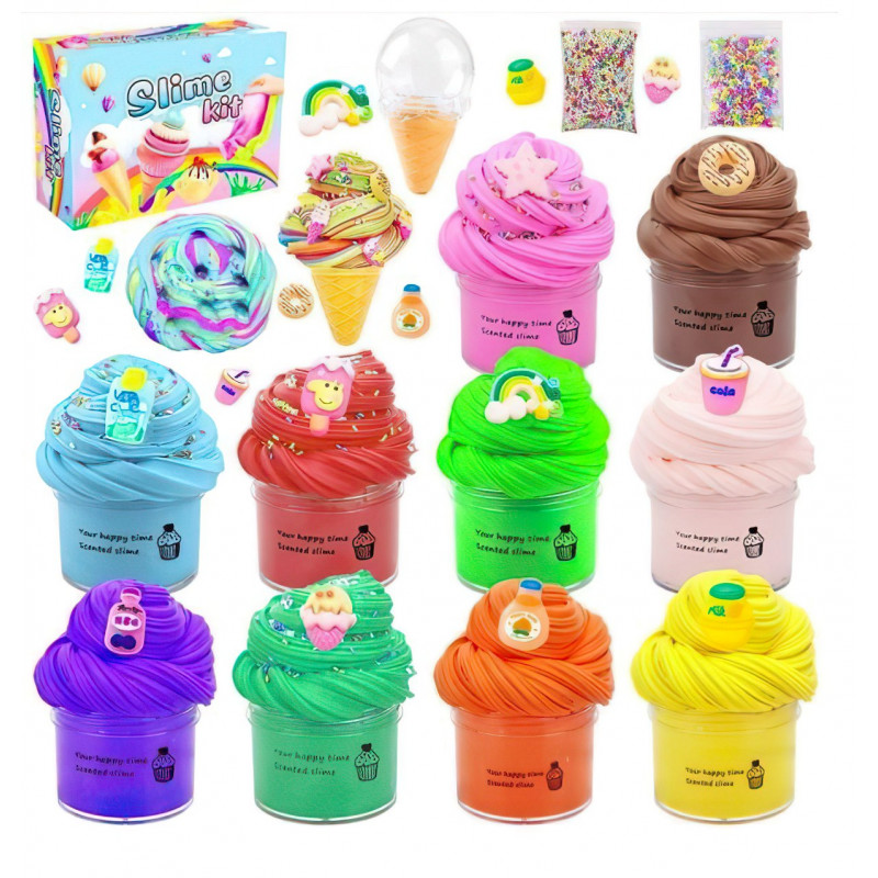 Souprava slizu Slime kit 10x s doplňky