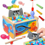 Montessori lovení rybiček a červů