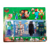 Kolekce figurek Minecraft Bojovníci sada 10 ks