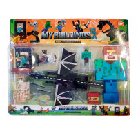 Kolekce figurek Minecraft Ender dragon s útokem sada 10 ks