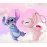 Sada figurek Lilo a Stitch se stojanem