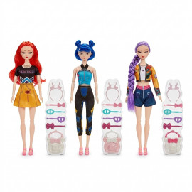Sada figurek Demon Hunters K-pop s doplňky 3ks 30cm