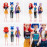 Sada figurek Demon Hunters K-pop s doplňky 3ks 30cm