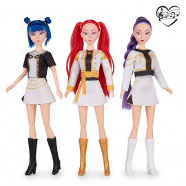 Sada figurek Demon Hunters K-pop Zpívající Glamour 3ks 30 cm