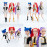 Sada figurek Demon Hunters K-pop Zpívající Glamour 3ks 30 cm