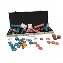 Poker sada v kufříku Exclusive 500 žetonů + karty + kostky