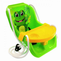 Dětská plastová houpačka se stolečkem Žabka