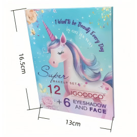 Dětská kosmetická paleta Glitter Unicorn se zrcátkem