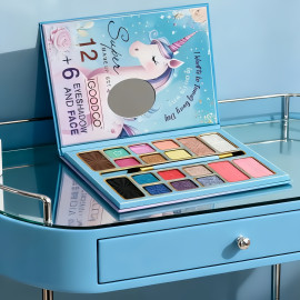 Dětská kosmetická paleta Glitter Unicorn se zrcátkem