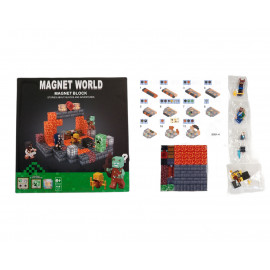 Magnetická stavebnice Minecraft Danger svítící 101ks