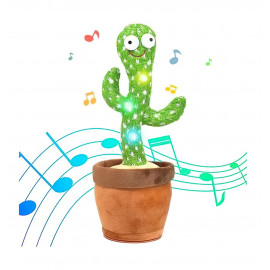 Interaktivní plyšová hračka Kaktus zpívající tancující USB 34cm