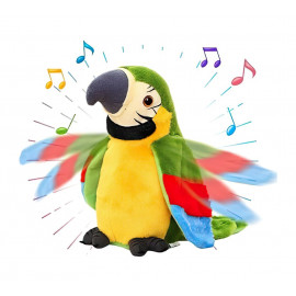 Interaktivní plyšová hračka Papoušek opakující mávající 21cm