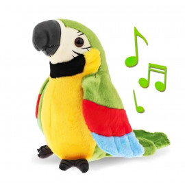 Interaktivní plyšová hračka Papoušek opakující mávající 21cm