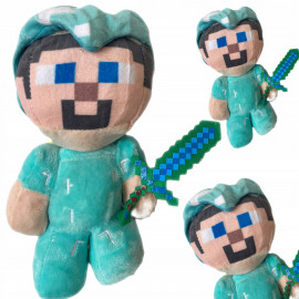 Plyšová hračka Minecraft Steve diamantový 21cm