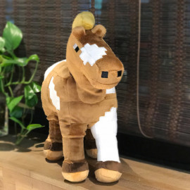 Plyšová hračka Minecraft hnědý kůň 21cm