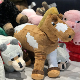 Plyšová hračka Minecraft hnědý kůň 21cm