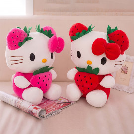Plyšová hračka Hello Kitty s jahůdkou 22cm