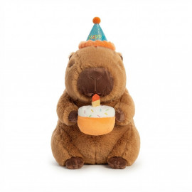 Plyšová hračka Kapybara s dortem Happy Birthday 30cm
