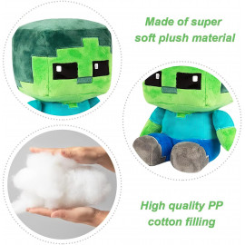 Plyšová hračka Minecraft Zombie Steve Pixel 20cm Plyšová hračka Minecraft Zombie Steve Pixel 20cm