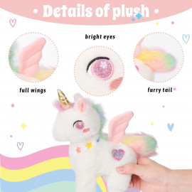 Plyšová hračka Jednorožec duhový 25cm