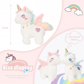 Plyšová hračka Jednorožec duhový 25cm