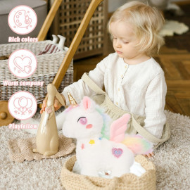 Plyšová hračka Jednorožec duhový 25cm