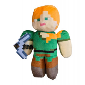 Plyšová hračka Minecraft Alex s krumpáčem 27cm
