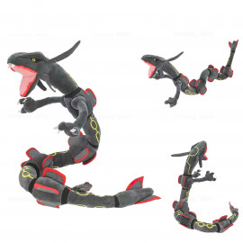 Plyšová hračka Pokémon Rayquaza šedý ohebný 80cm