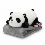 Maxi plyšová panda s dekou Lady 52cm 2v1