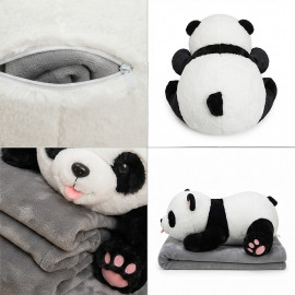 Maxi plyšová panda s dekou Lady 52cm 2v1