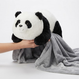 Maxi plyšová panda s dekou Big buddy 45cm 2v1