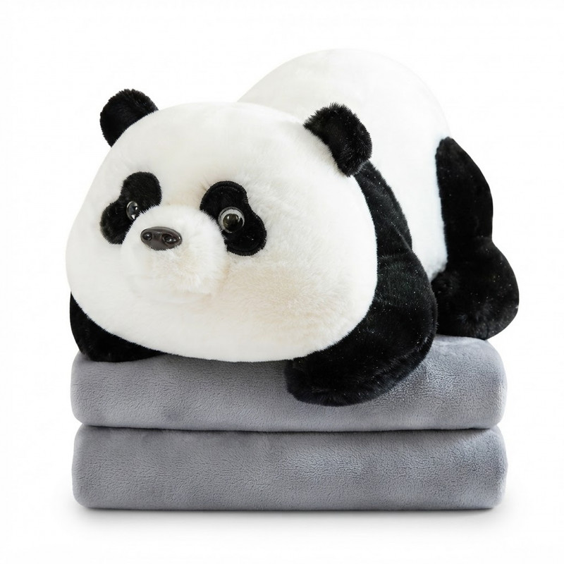 Maxi plyšová panda s dekou Big buddy 45cm 2v1