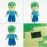Plyšová hračka Minecraft Zombie Steve 23cm
