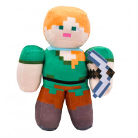 Plyšová hračka Minecraft Alex s krumpáčem 27cm