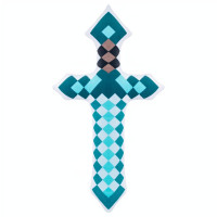 Plyšový polštář Minecraft diamantový meč 60cm