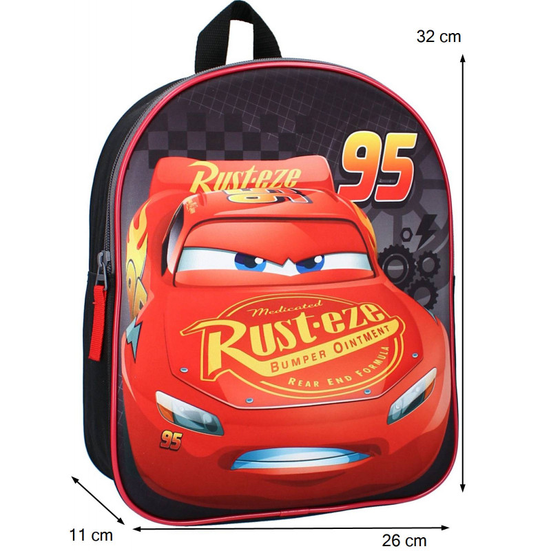 Dětský batoh Cars Blesk McQueen s 3D efektem Dětský batoh Cars Blesk McQueen s 3D efektem
