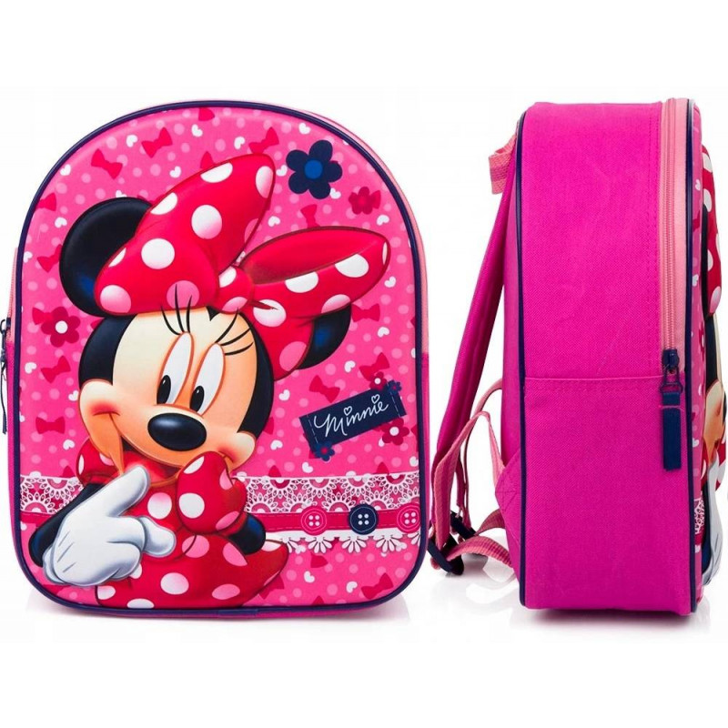 Dětský batoh Myška Minnie růžová s 3D efektem Dětský batoh Myška Minnie růžová s 3D efektem