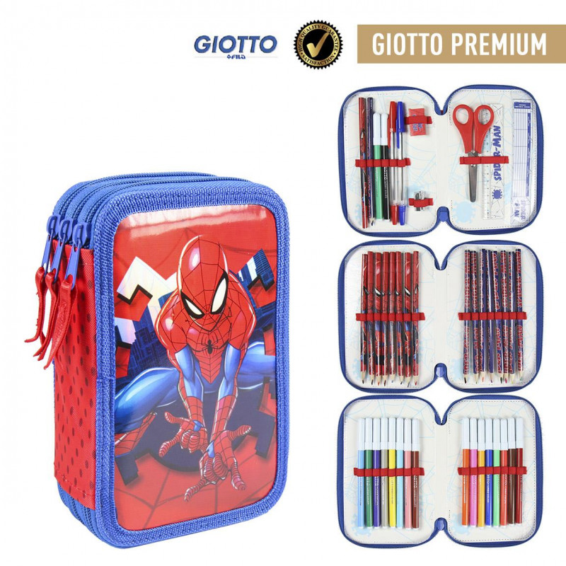 Školní penál třípatrový s náplní Spiderman Školní penál třípatrový s náplní Spiderman