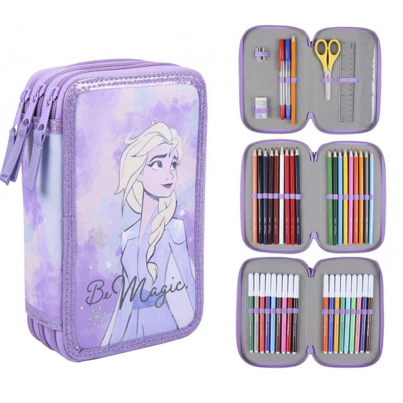 Školní penál třípatrový s náplní Frozen Školní penál třípatrový s náplní Frozen