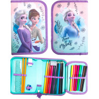Školní penál rozkládací s náplní Anna a Elsa