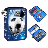 Školní penál dvoupatrový s náplní Fotbal