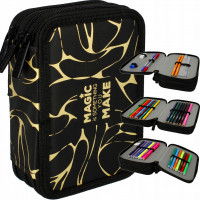 Školní penál třípatrový s náplní Magic