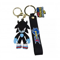 Dětská klíčenka Ježek Sonic Shadow s poutkem a karabinou