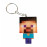 Dětská svítící klíčenka Minecraft Steve s kroužkem