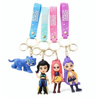 Dětské klíčenky Demon Hunters K-Pop s poutkem a karabinou 4ks