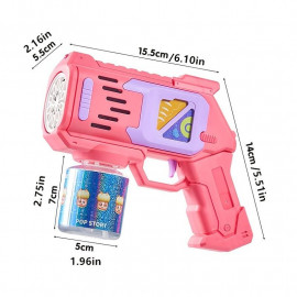 Automatická pistole na bubliny růžová s náplní