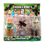 Kolekce figurek Minecraft Alex a Golem sada 7 ks