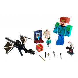 Kolekce figurek Minecraft Ender dragon s útokem sada 10 ks
