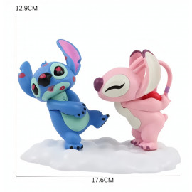 Sada figurek Lilo a Stitch se stojanem