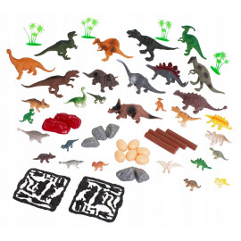 Sada figurek Dinosauři s doplňky v boxu 54ks